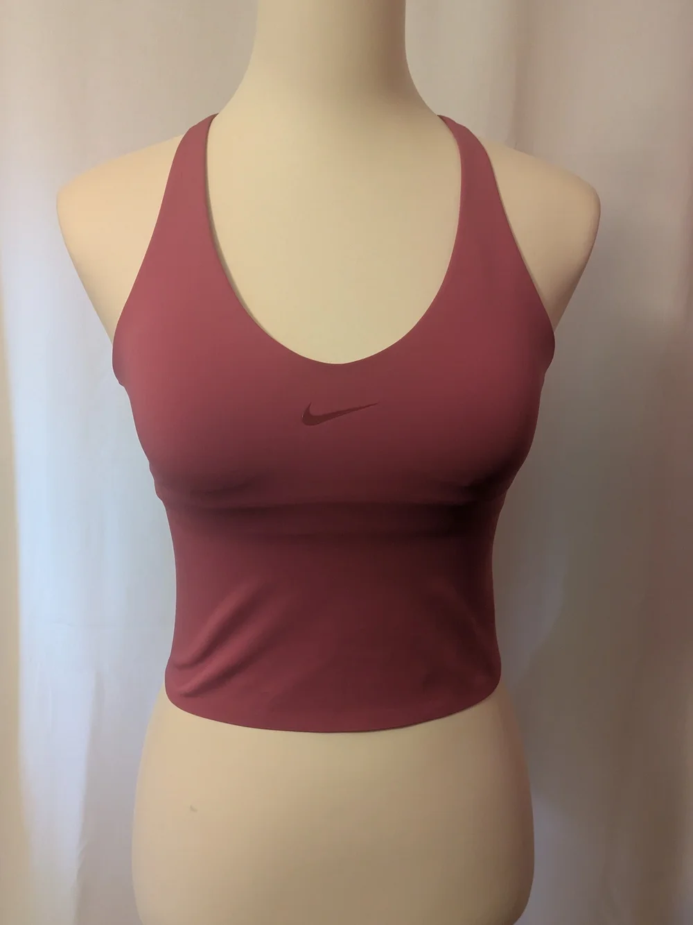 Nike Women's Mauve Racerback Sports Crop Bra